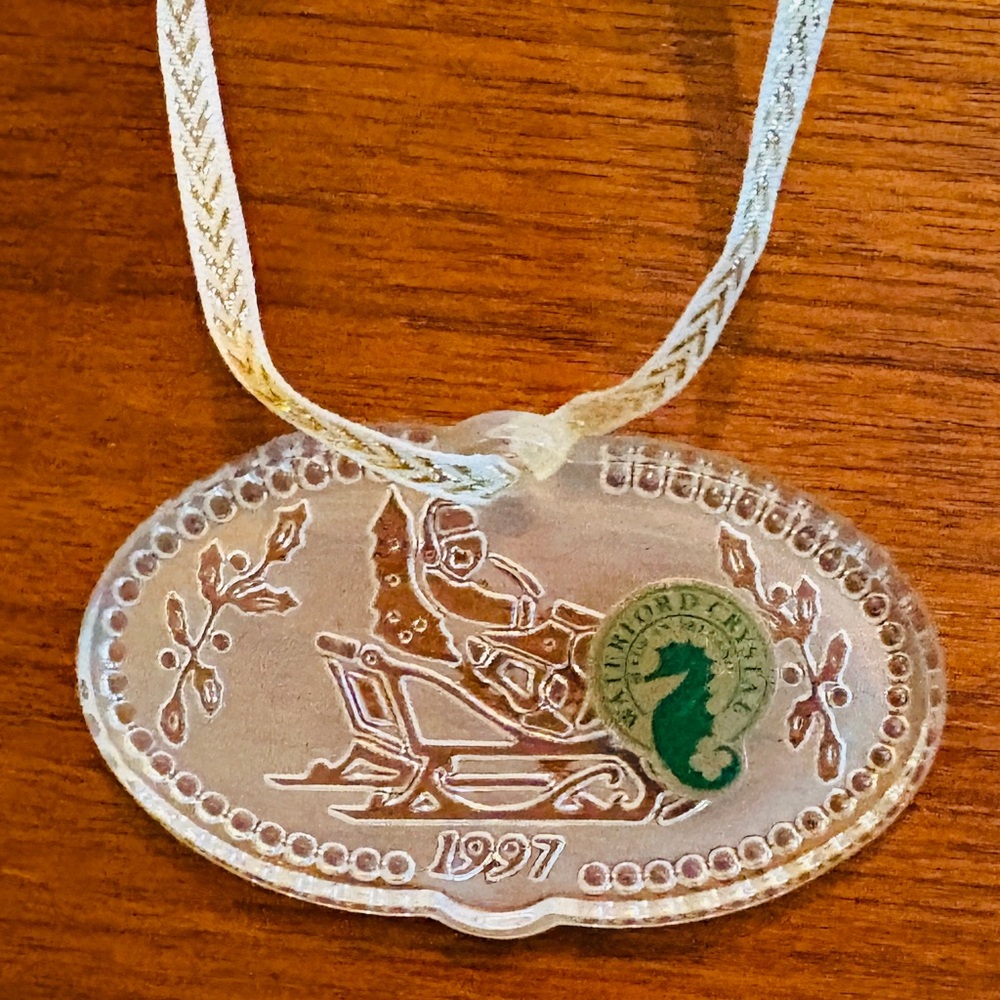 1997 Annual Waterford Holiday Santa Sleigh